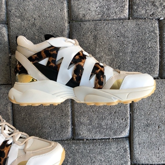 New MICHAEL Michael Kors Hero Cheetah Print Lace- Up Sneaker Trainers size 10 - Picture 9 of 15